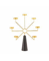 Modern 7-Cup Gold Metal Ferris Wheel Tealight Holder